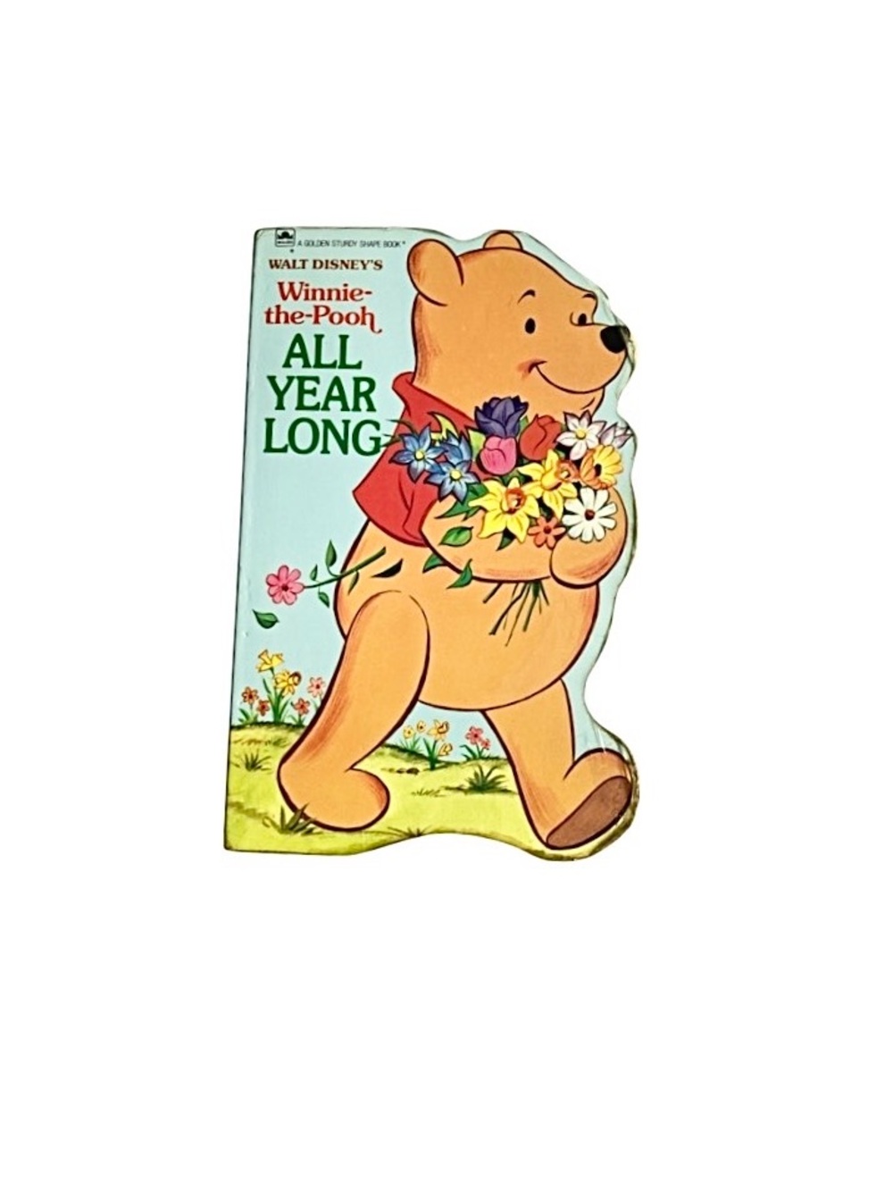 A Golden Sturdy Shape Book- Walt Disney's Winnie-the-Pooh- All Year Long - 1981